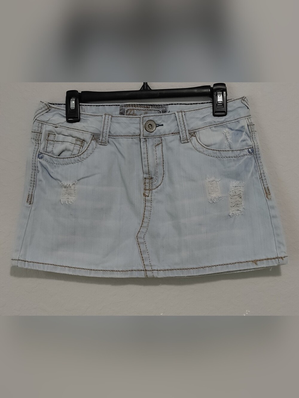 Amethyst Jeans Women's Light Blue Straight Leg Skirt